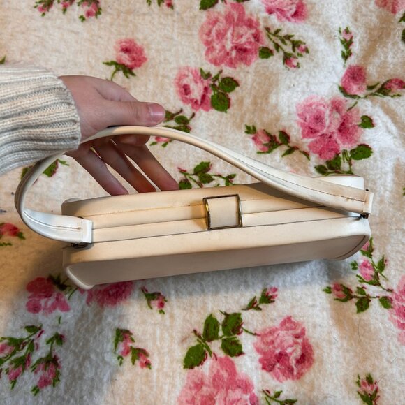 1960s QUEEN-CORE made in norwich england white leather handbag - from MAC - Picture 10 of 13